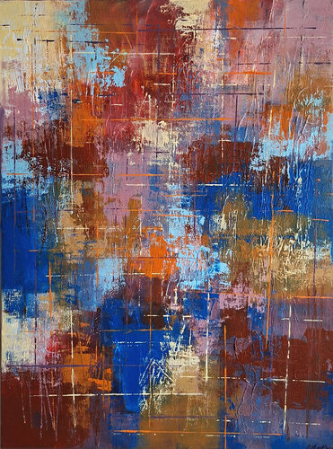 Blauer Urbantraum by Ewa Martens, Painting for Sale on Select