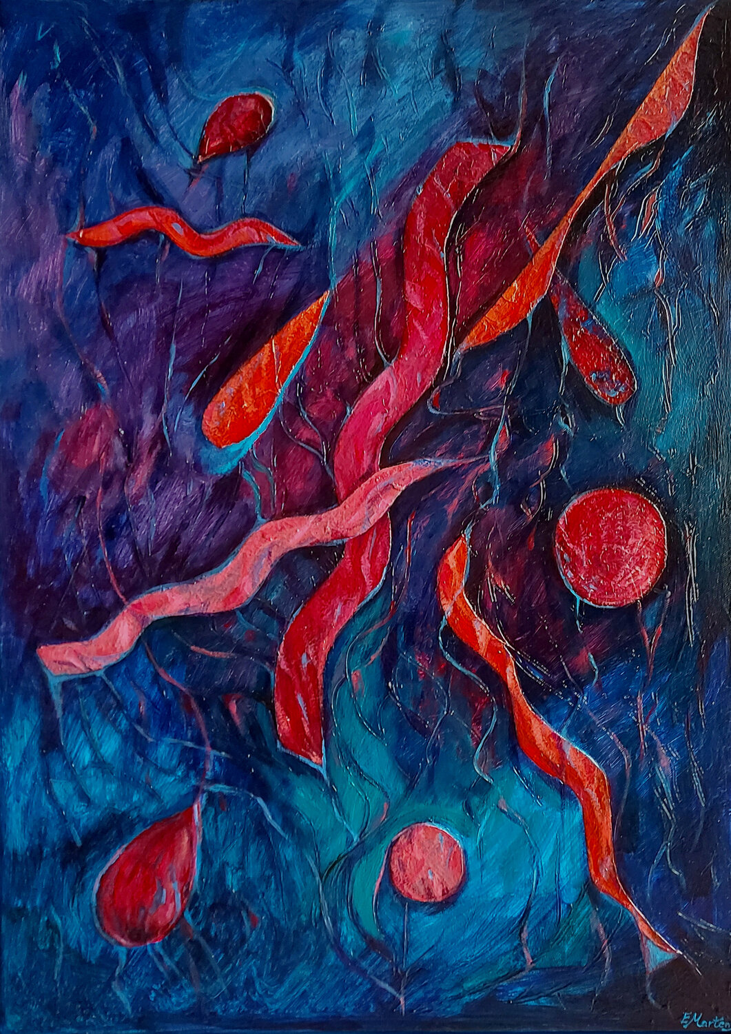Im Freien Fall Ewa Martens Original painting for sale
