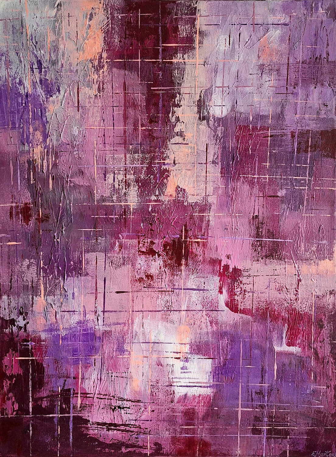 Lila Urbantraum Ewa Martens Original painting for sale