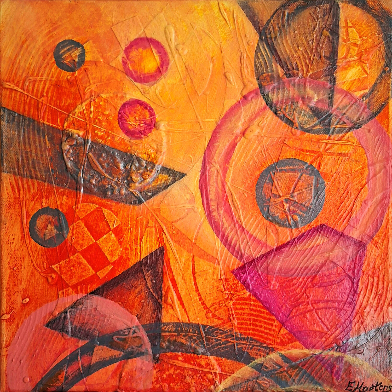 Zeitfenster-Wärmetausch IV Ewa Martens Original painting for sale