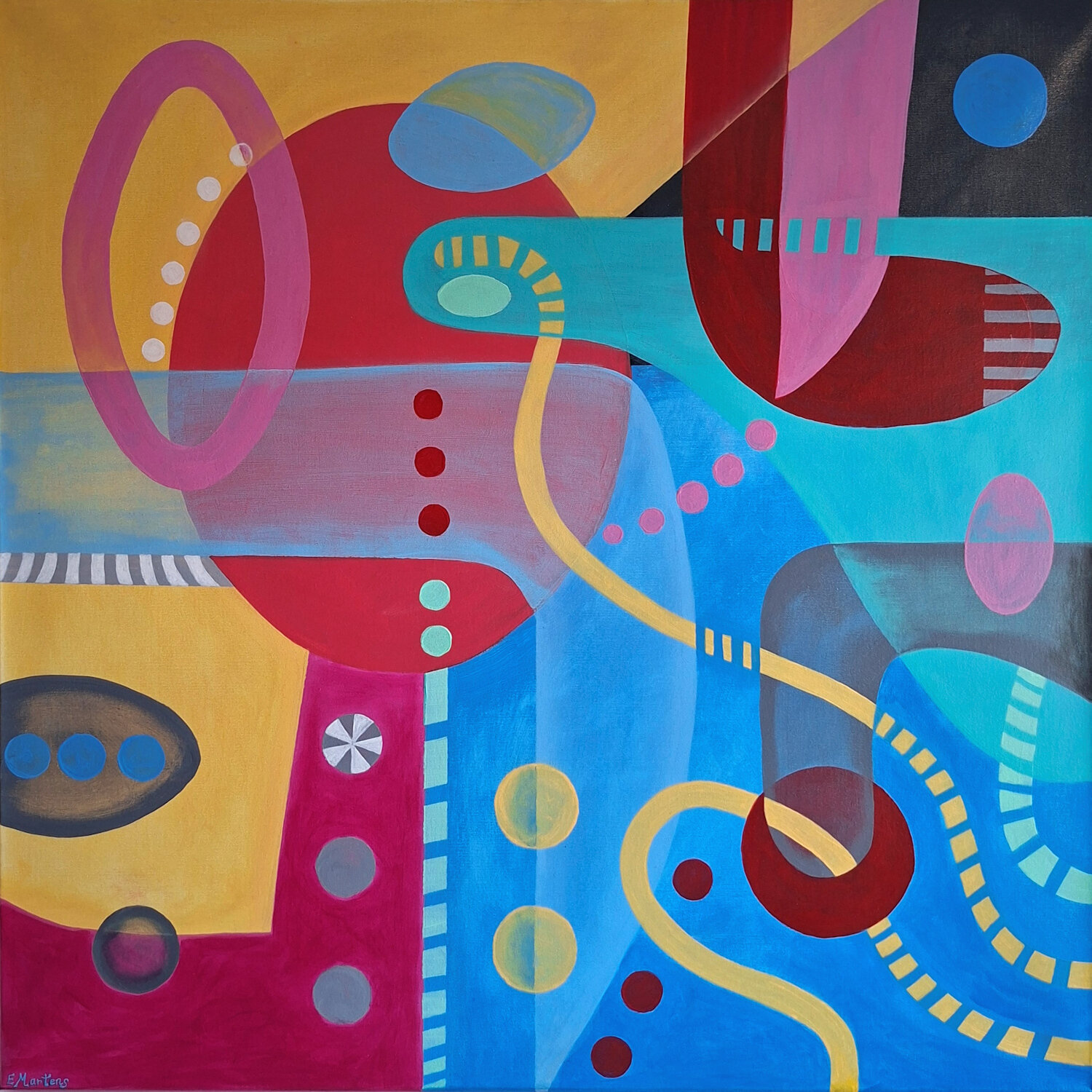 Bonbon Fabrik II Ewa Martens Original painting for sale