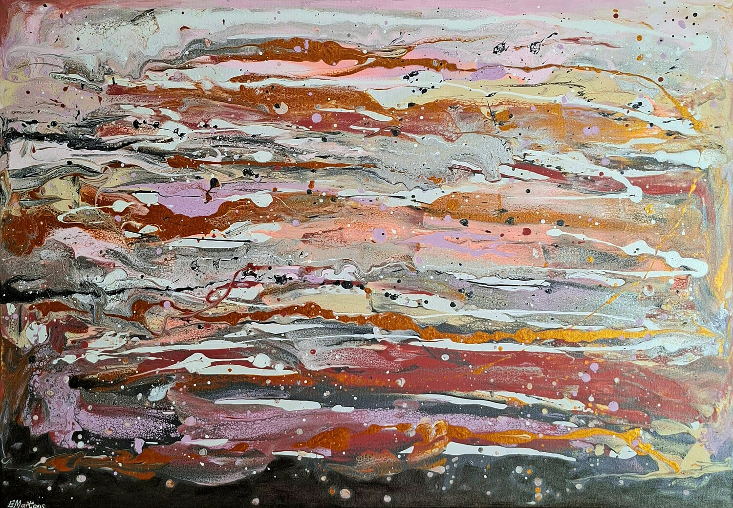 Golden Flow 2026 Ewa Martens Original painting for sale