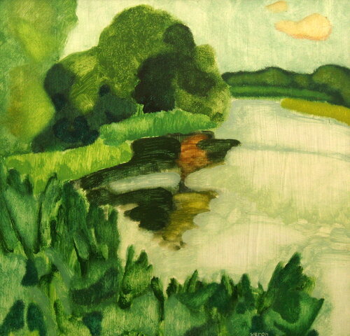 Lake by Weronika Raczynska, Painting for Sale on Select