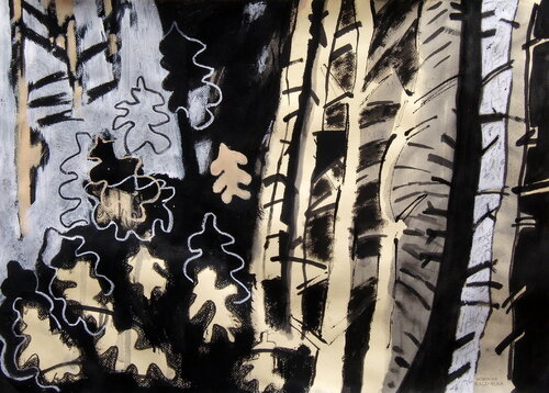 Leaves Are Like People by Weronika Raczynska, Drawing for Sale on Select