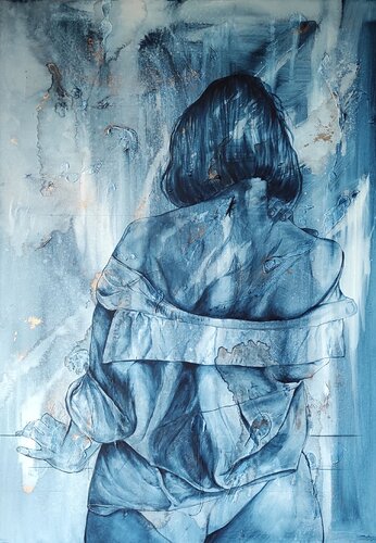 Blu #1 by Elena Romanini, Painting for Sale on Select