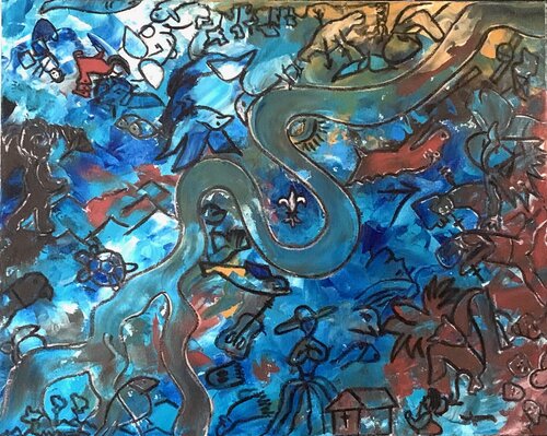 Delta of Mississipp by Amogh Katyayan, Painting for Sale on Select