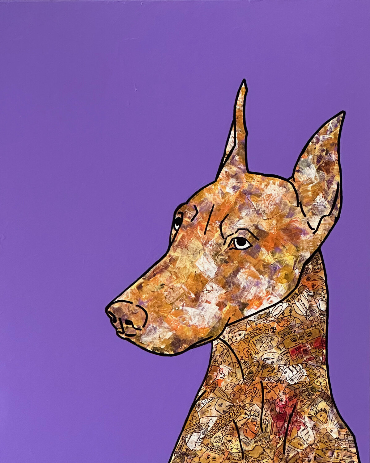 The Dog Amogh Katyayan Original painting for sale