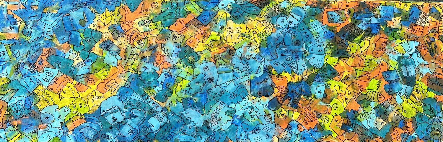 Grandma's Garden Amogh Katyayan Original painting for sale