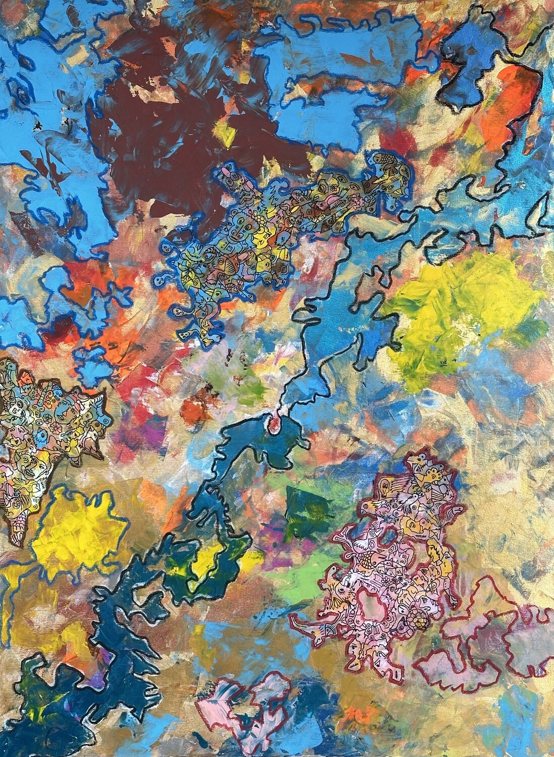 The Settlement Amogh Katyayan Original painting for sale