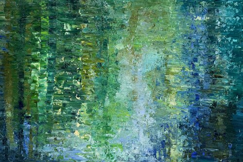 Water Reflection by Maria-Victoria Checa, Painting for Sale on Select