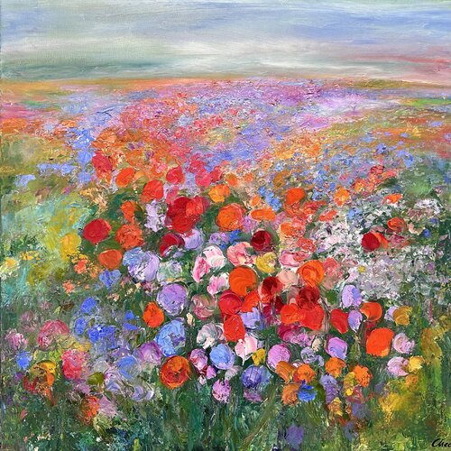 Prairie by Maria-Victoria Checa, Painting for Sale on Select