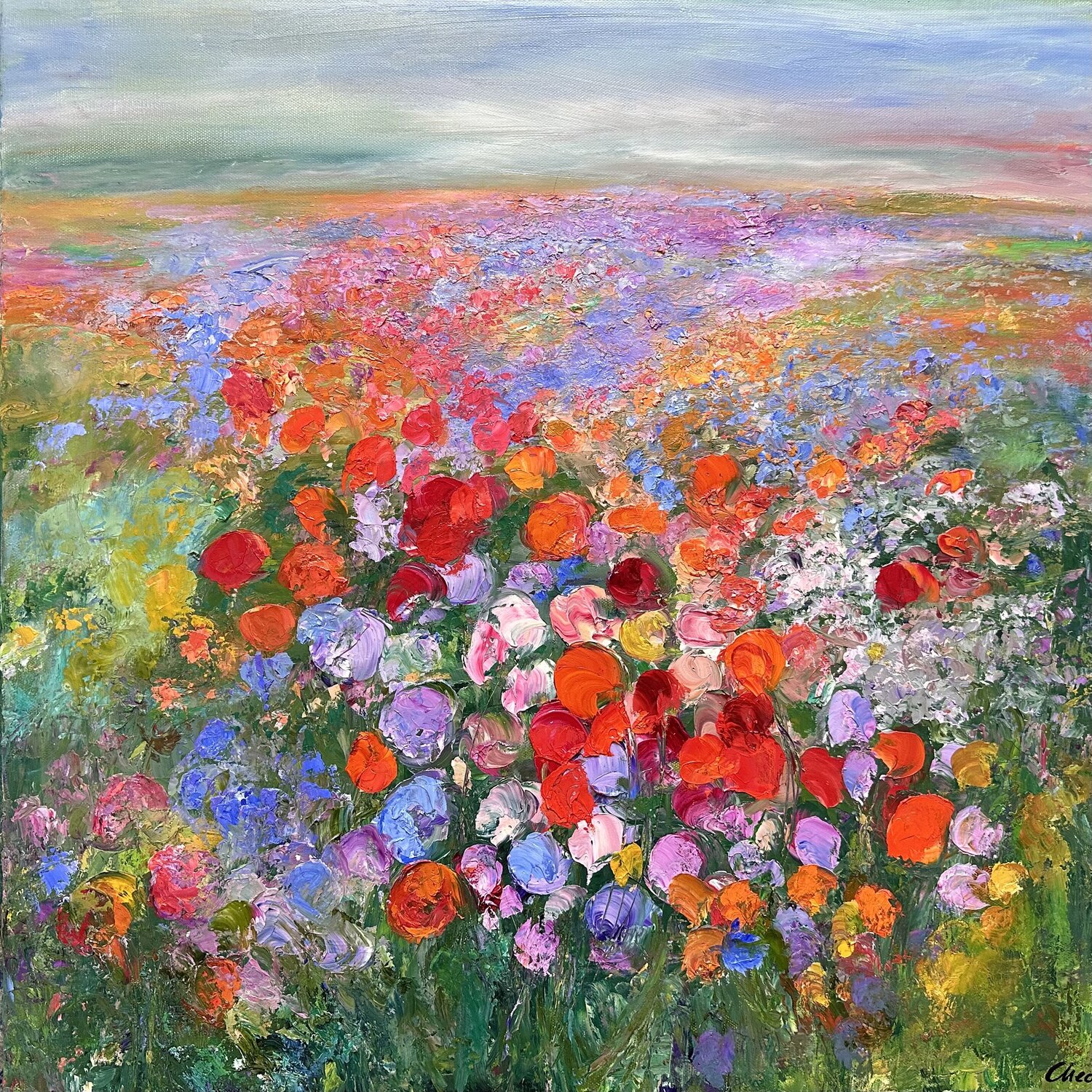 Prairie Maria-Victoria Checa Original painting for sale
