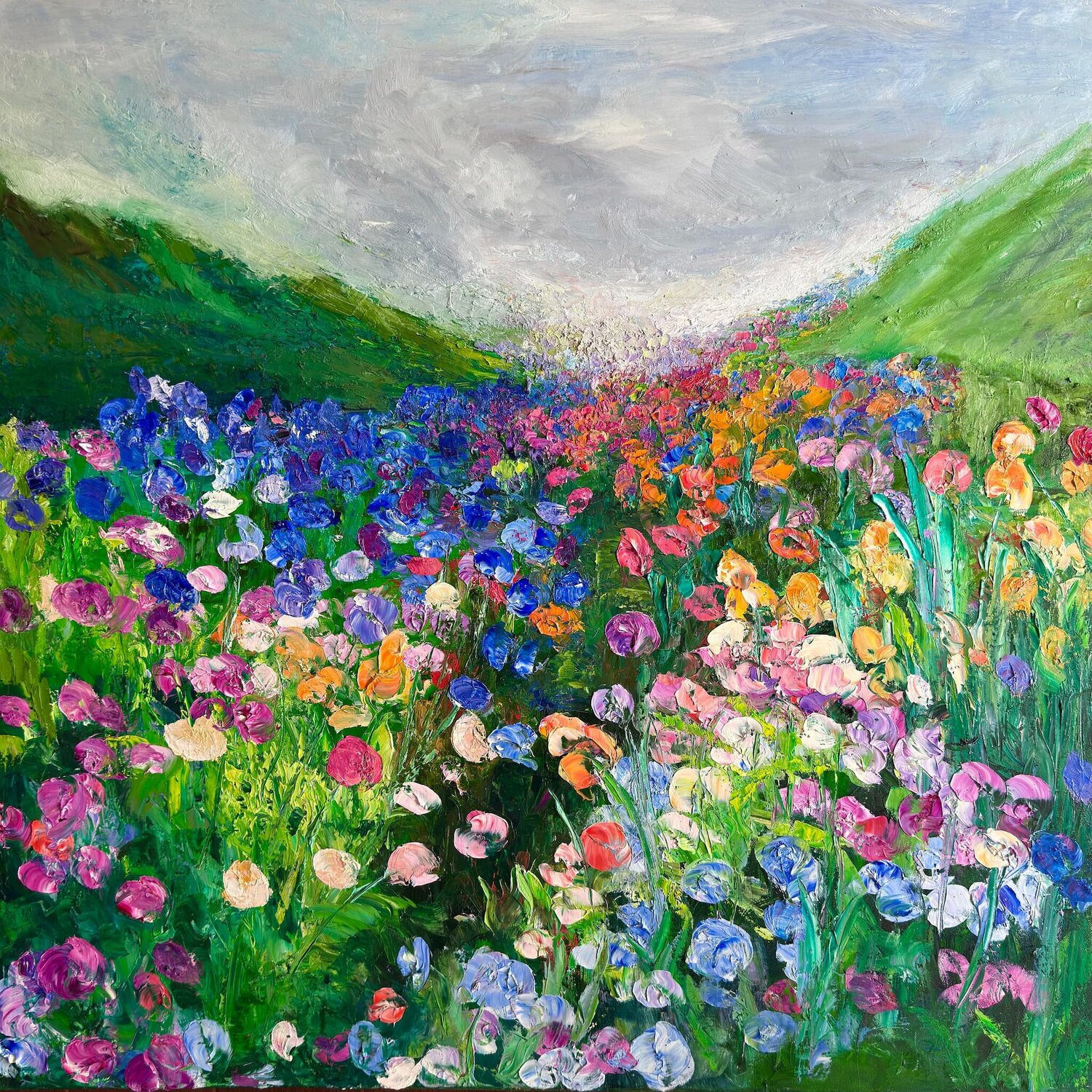 Somewhere In The Meadow Maria-Victoria Checa Original painting for sale