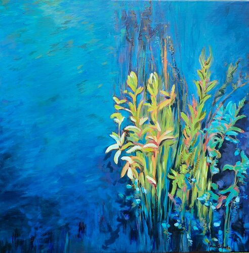impression aquatique by Anne-Marie Molénat-Ponté, Painting for Sale on Select