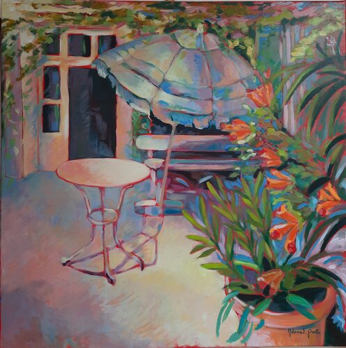 Le parasol von Anne-Marie Molénat-Ponté, Malerei kaufen auf Select