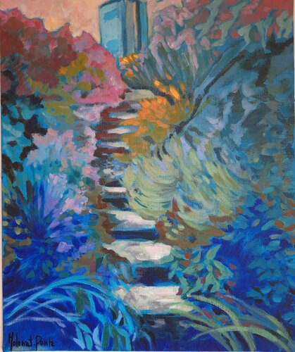 L'escalier von Anne-Marie Molénat-Ponté, Malerei kaufen auf Select