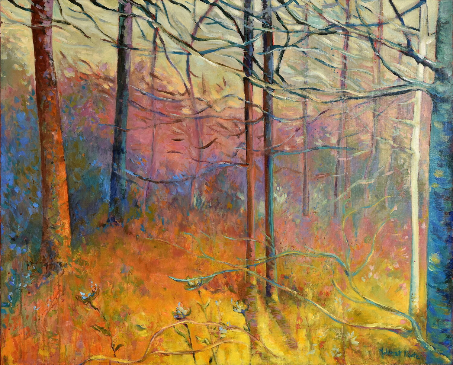 Sous Bois Anne-Marie Molénat-Ponté Original painting for sale