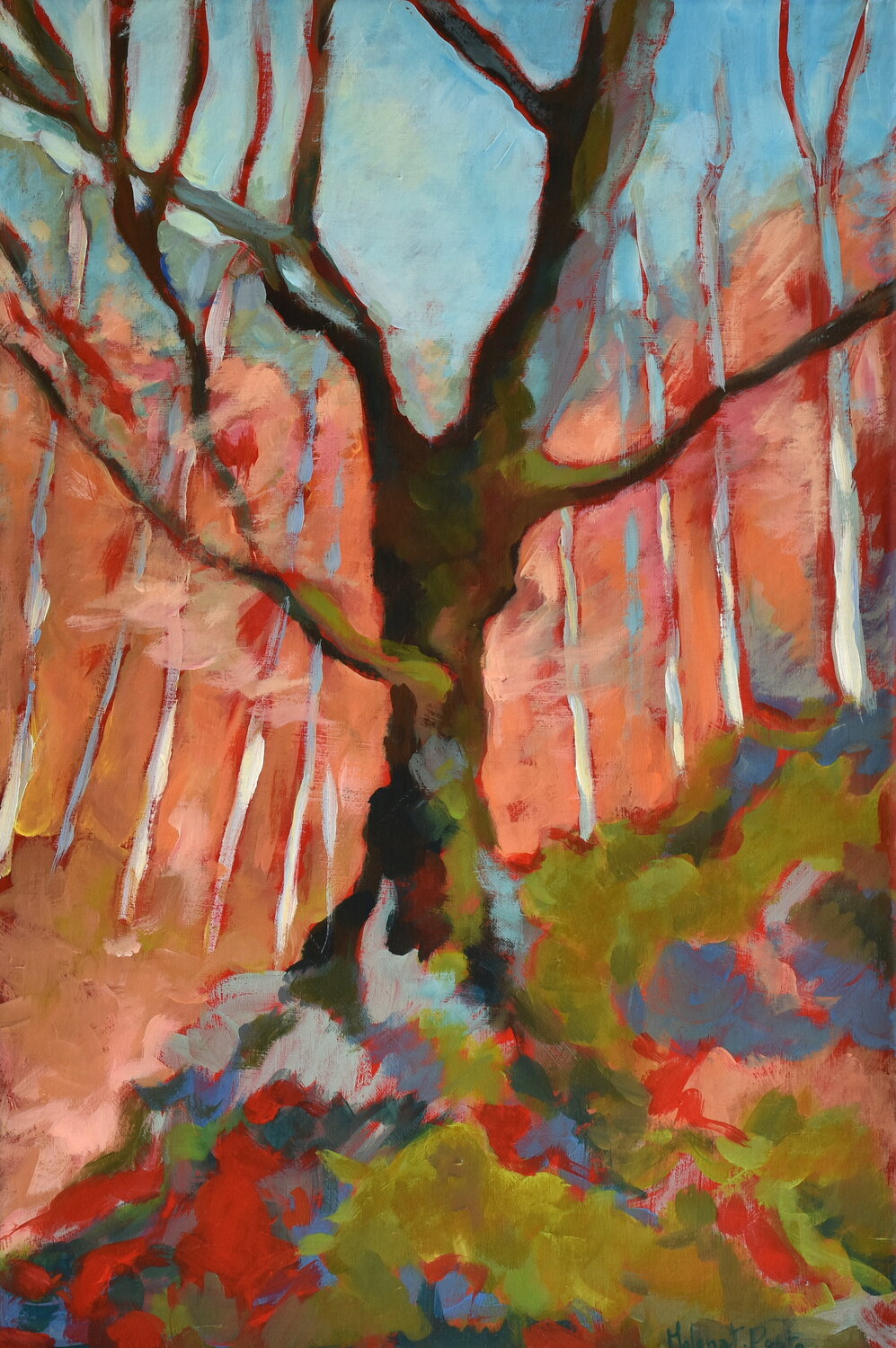 Arbre remarquable Anne-Marie Molénat-Ponté Original painting for sale