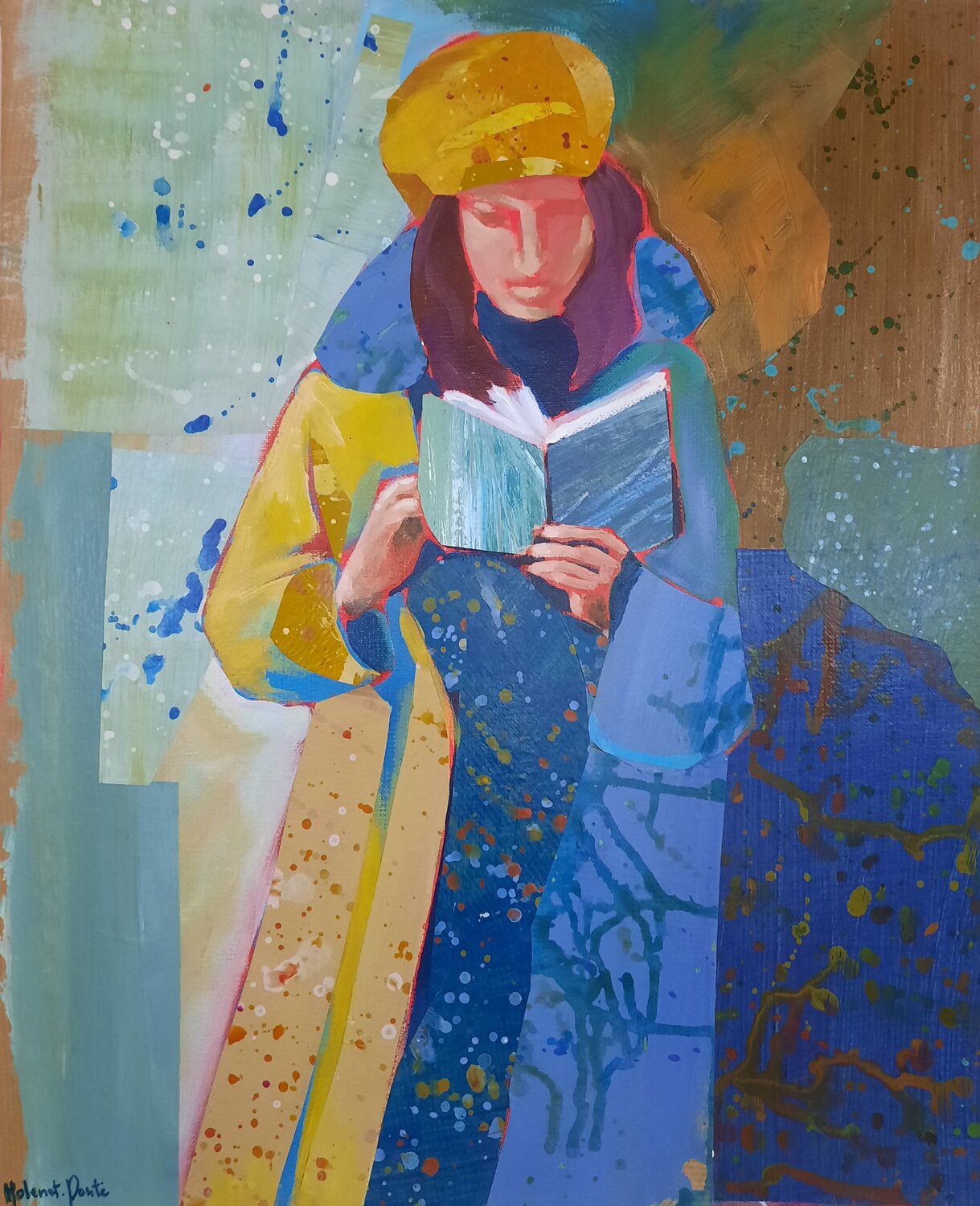De l'autre côté Anne-Marie Molénat-Ponté Original painting for sale