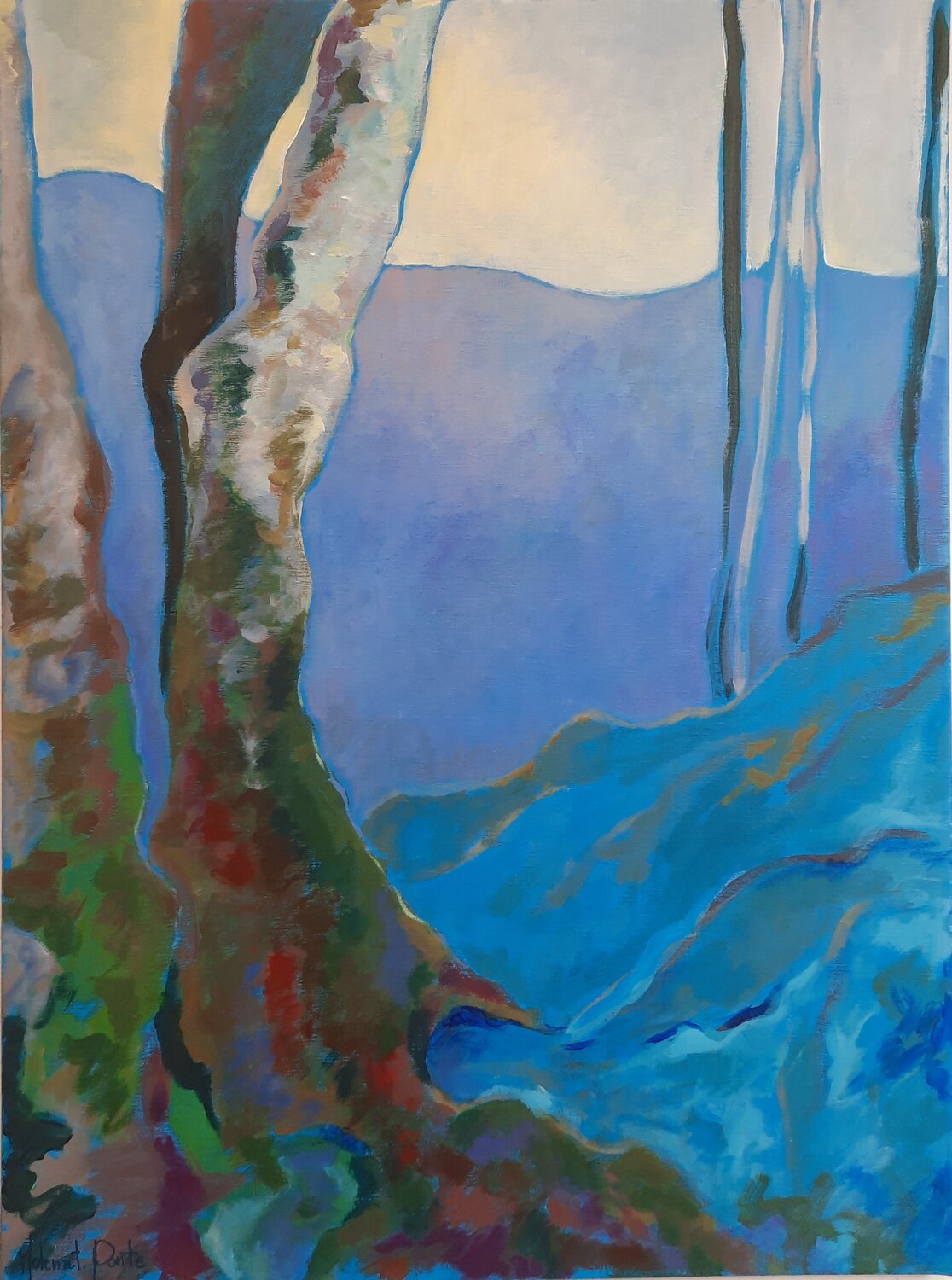 Impression d'hiver Anne-Marie Molénat-Ponté Original painting for sale