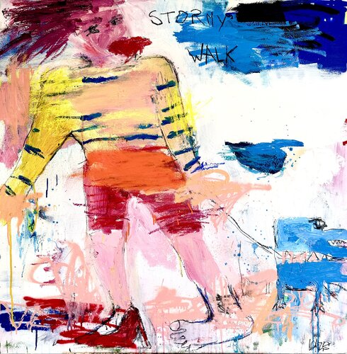 stormy walk by Christiane Lohrig, Painting for Sale on Select