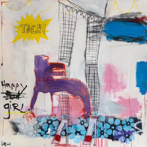 Happy girl by Christiane Lohrig, Painting for Sale on Select