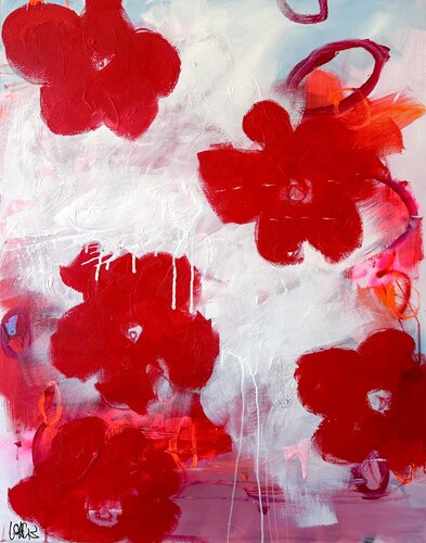 RED ROSES by Christiane Lohrig, Painting for Sale on Select