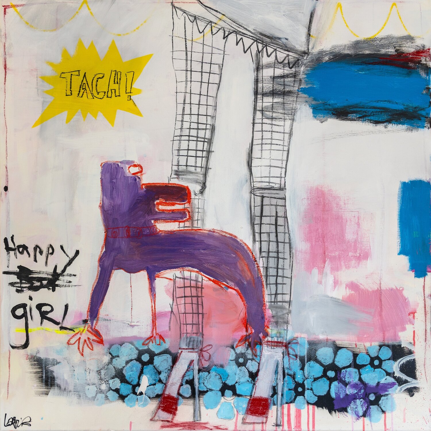 Happy girl Christiane Lohrig Original painting for sale
