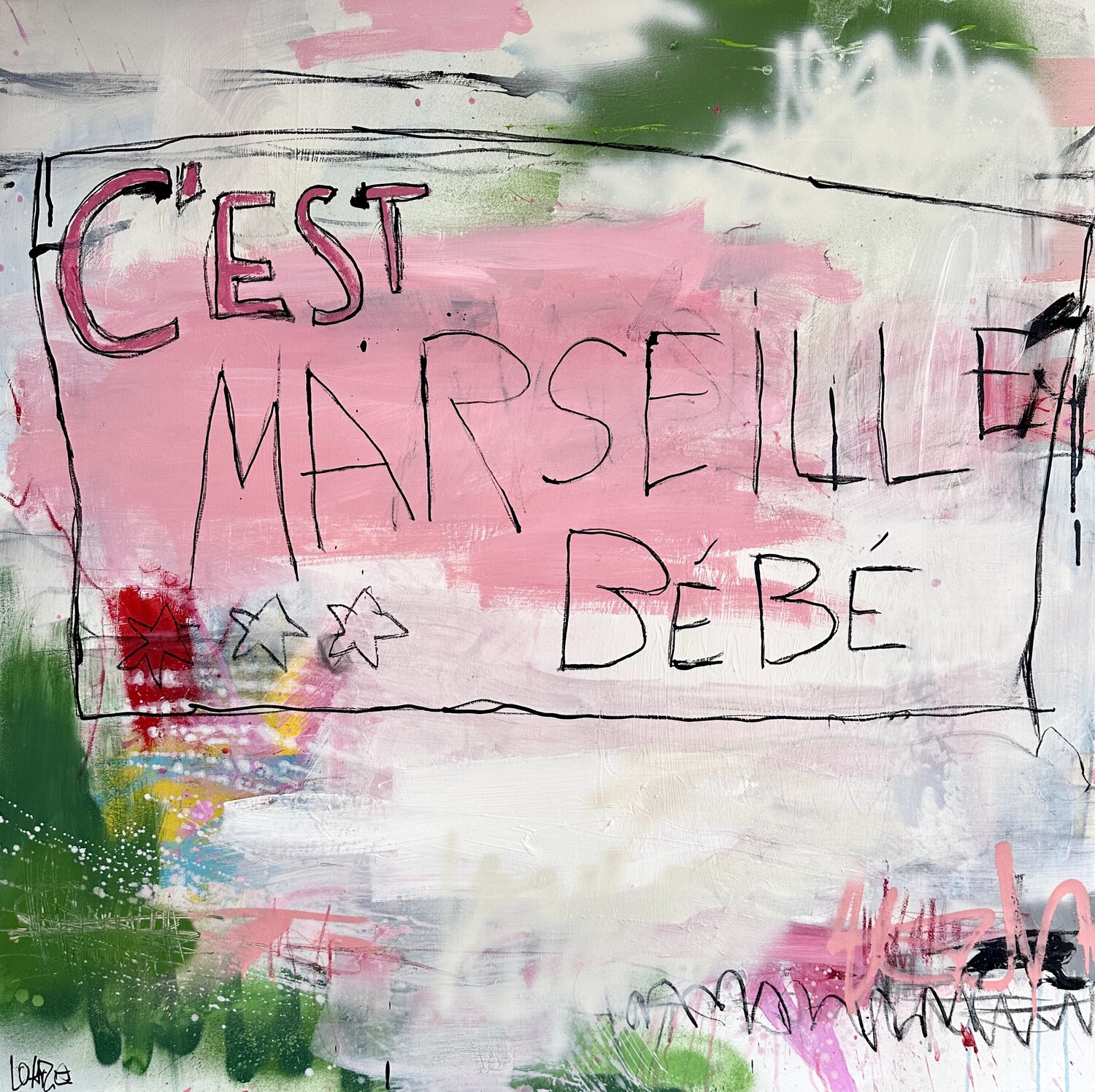 C'est marseille bebe Christiane Lohrig Original painting for sale