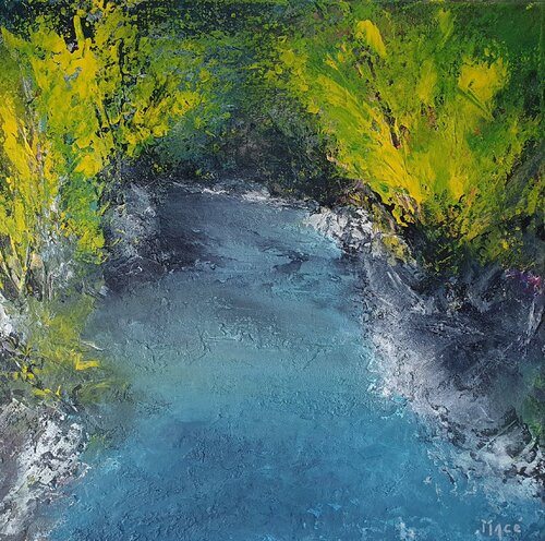 Blue river von Pascal Macé, Malerei kaufen auf Select
