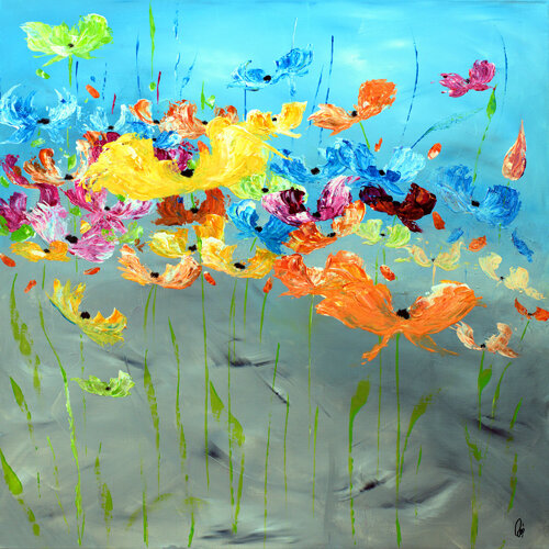 Floating Garden by Edelgard Schroer, Painting for Sale on Select