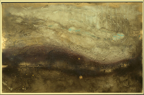Golden Terrain by Edelgard Schroer, Painting for Sale on Select