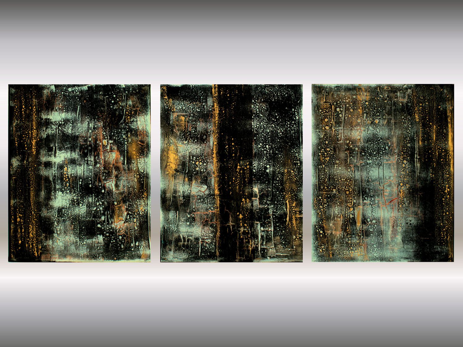 Urban Fragments (Triptychon) Edelgard Schroer Original painting for sale