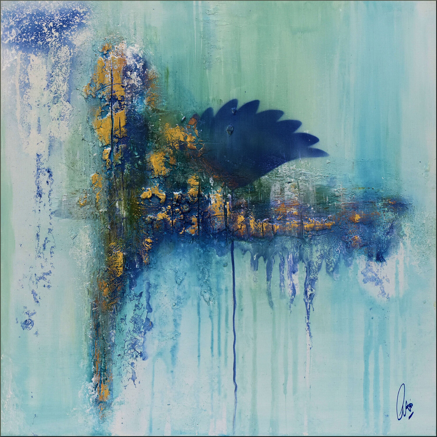 Whispers of Azure Edelgard Schroer Original painting for sale