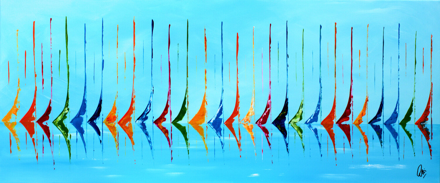Sailing Symphony Edelgard Schroer Original painting for sale