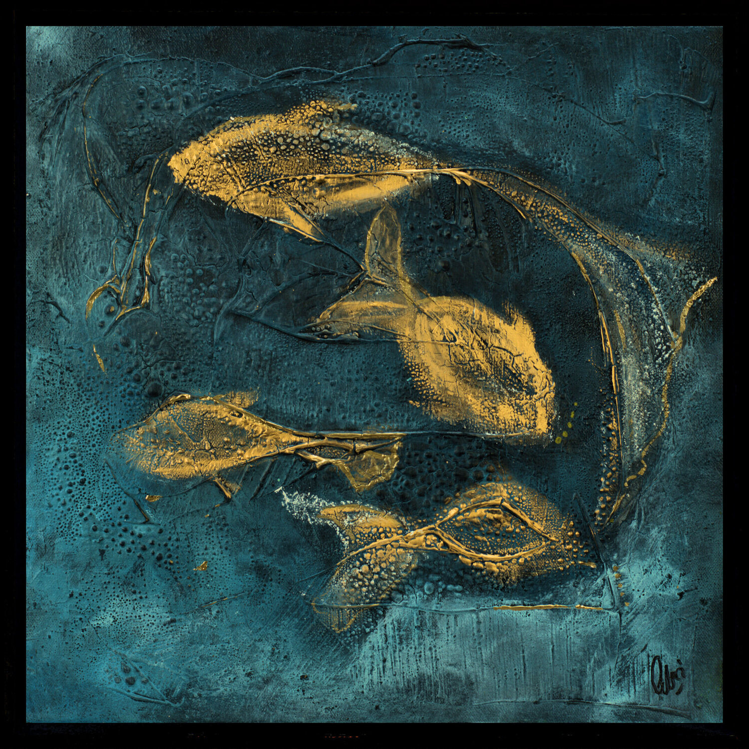 Golden Current Edelgard Schroer Original painting for sale