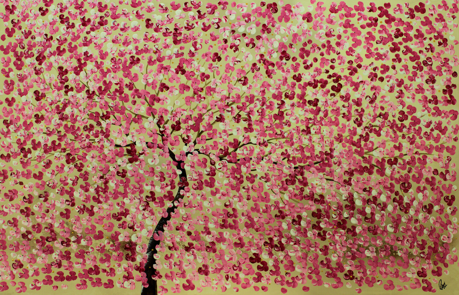 Blossom Fire Edelgard Schroer Original painting for sale