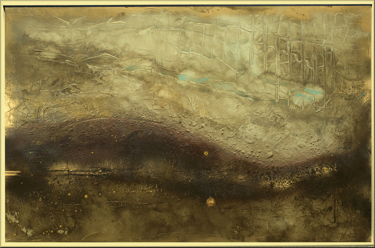 Golden Terrain Edelgard Schroer Original painting for sale