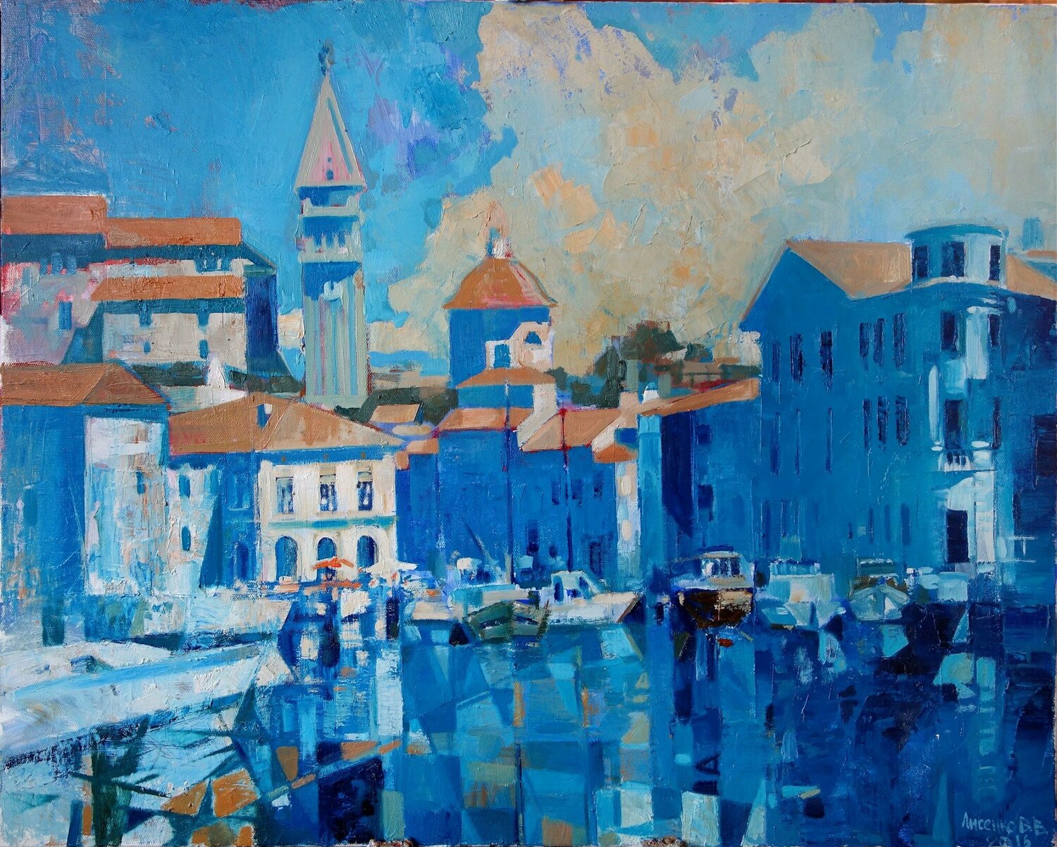 Viktor lysenko - Piran Vladislava Yakovenko Original painting for sale