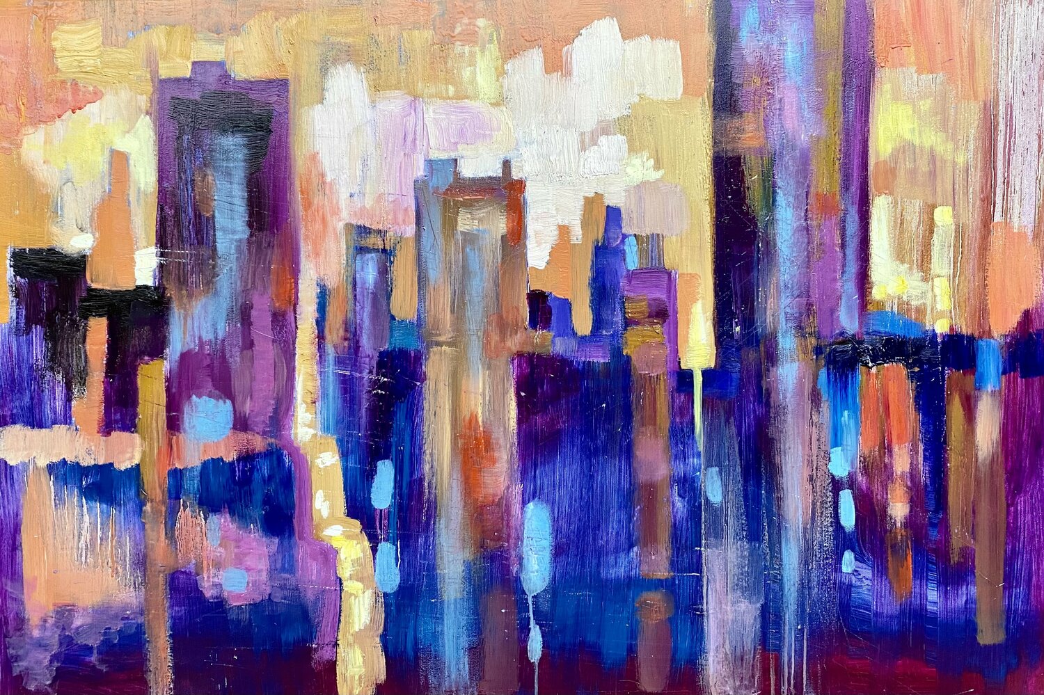 City Vladislava Yakovenko Original painting for sale