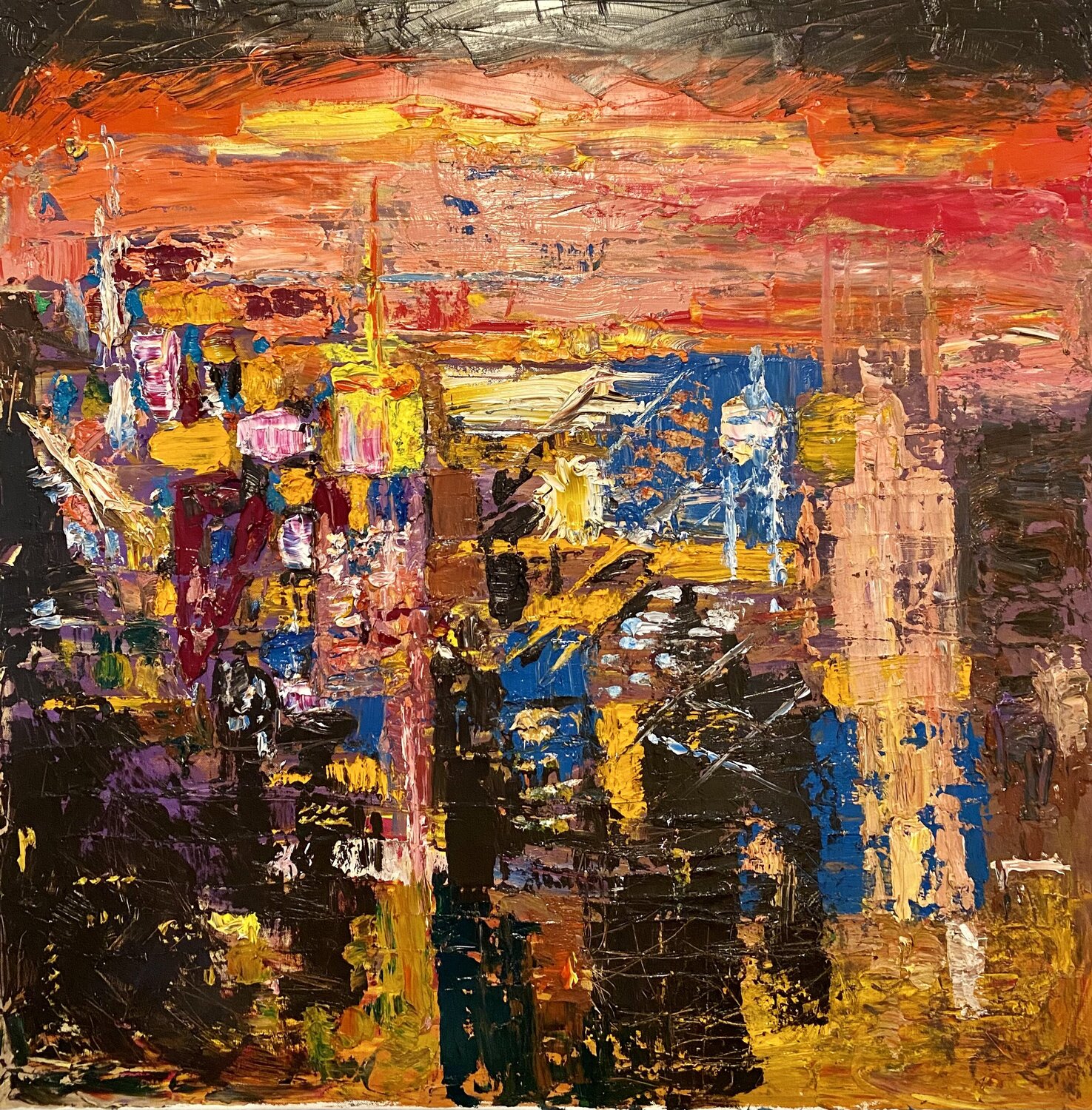 City Vladislava Yakovenko Original painting for sale