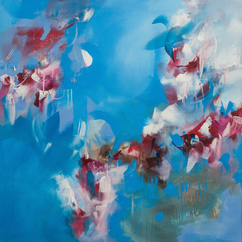Blue almonds by Agnieszka Potocka-Makoś, Painting for Sale on Select