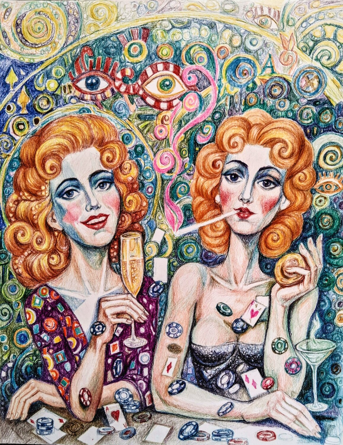 Portraits of Chance Daniela Vasileva Drawing for sale