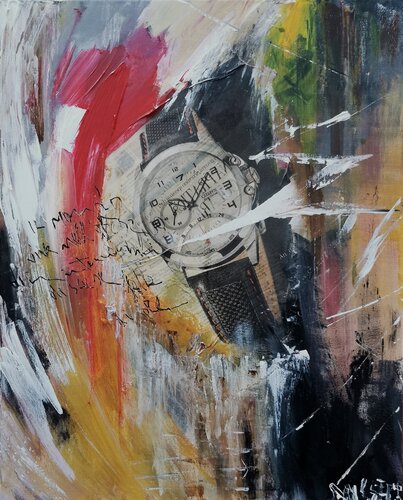 Dio di un altro cielo N. 7 - il mondo vive nell'attesa di interminabili discese fatte di ore- by sabrina Missere, Painting for Sale on Select