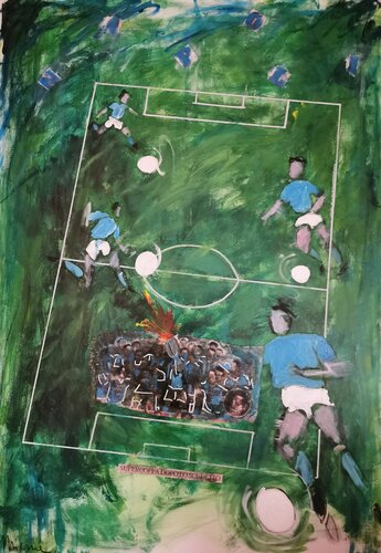 Napoli supercoppa by sabrina Missere, Painting for Sale on Select