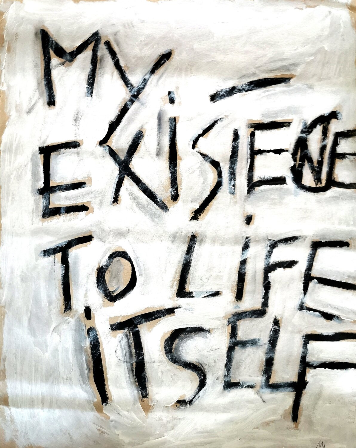 I take all the blame - MY EXISTENCE TO LIFE  ITSELF sabrina Missere Original painting for sale