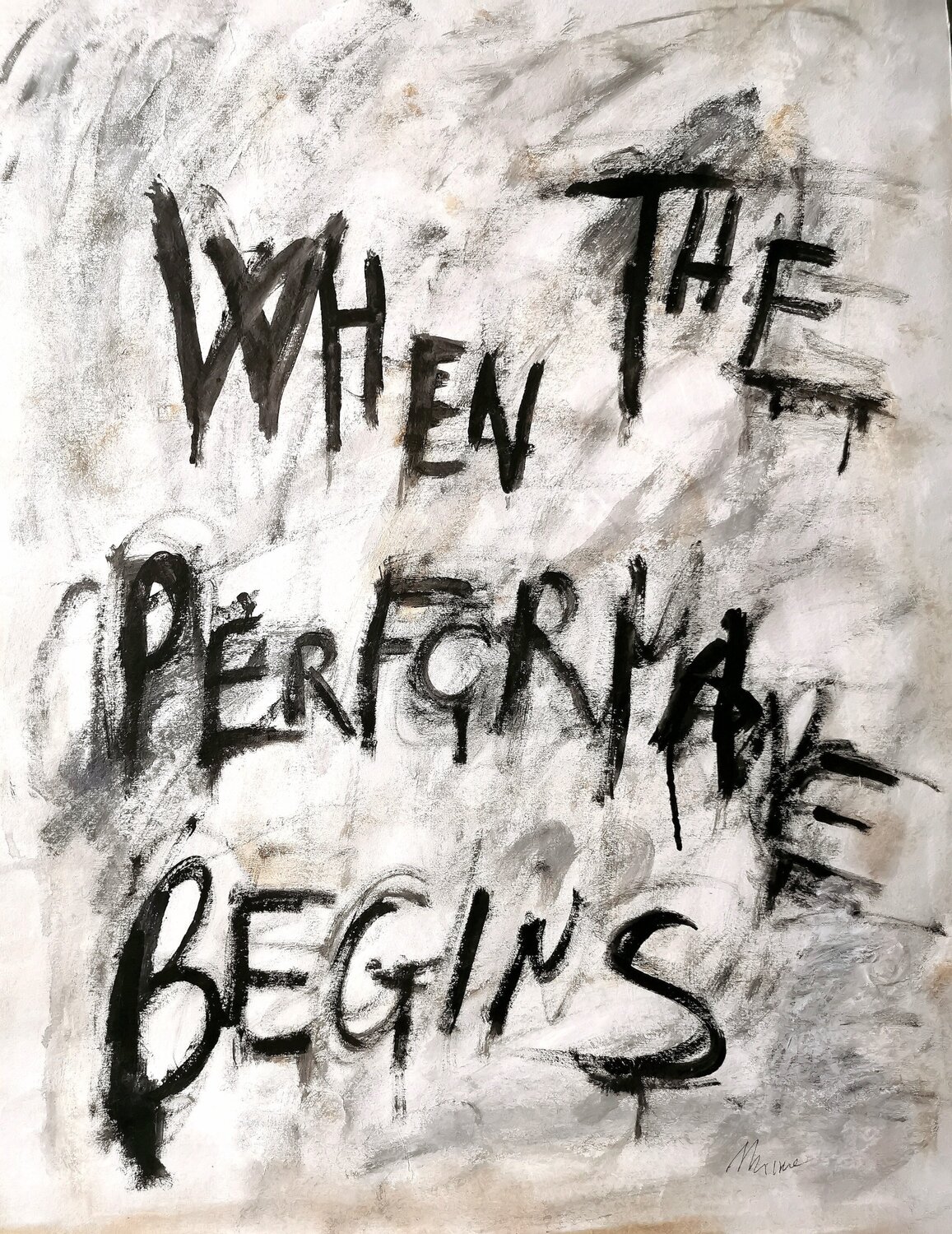 I take all the blame - WHEN THE PERFORMANCE BEGINS- sabrina Missere Original painting for sale
