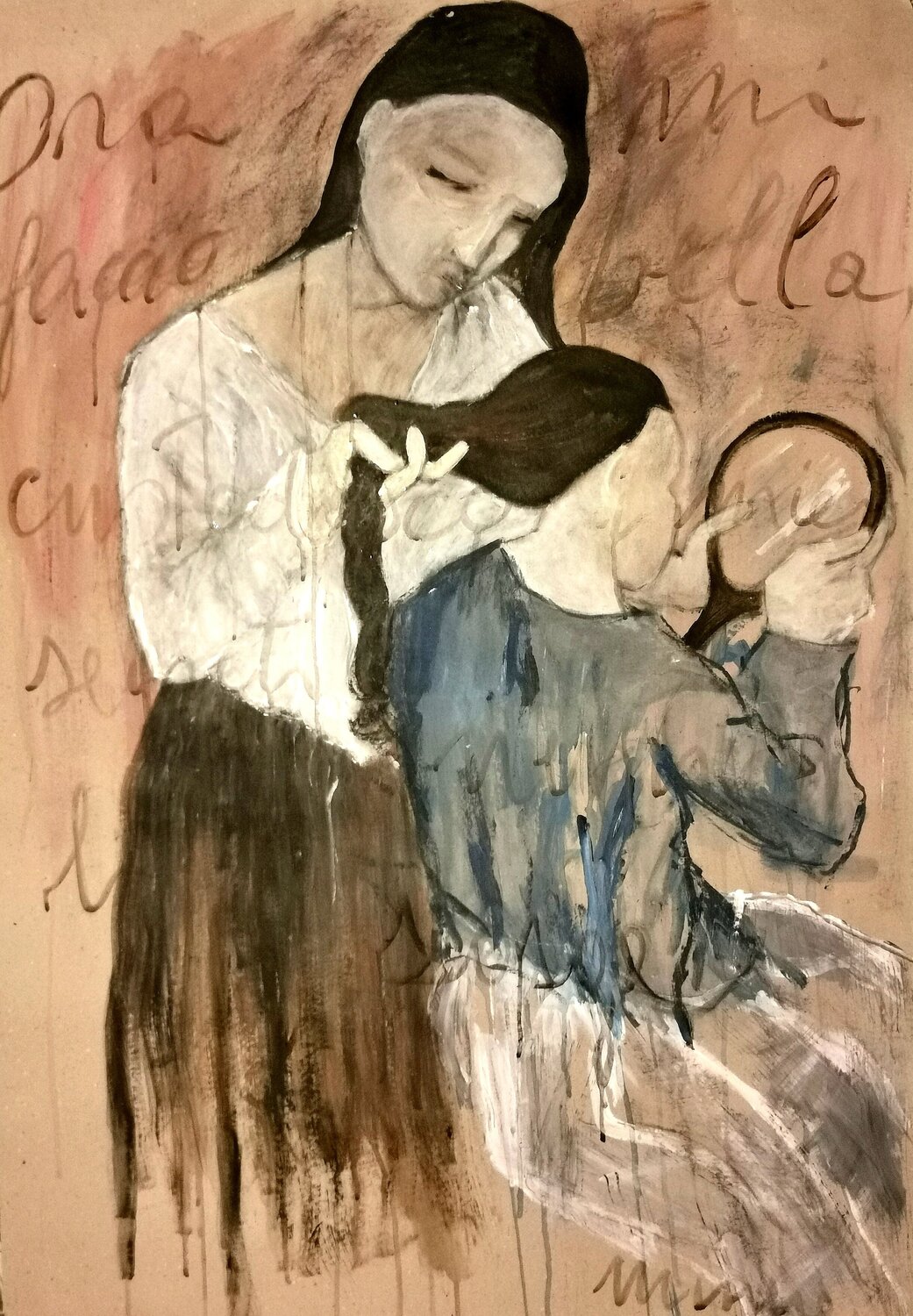 Abitare il mio CORPO # ORA MI FACCIO BELLA,CUSTODISCO I MIE SEGRETI, NESSUNO LI SCORGE sabrina Missere Original painting for sale