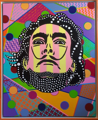 DALÍ (Unikat) - gerahmt by Tini Jasper, Painting for Sale on Select