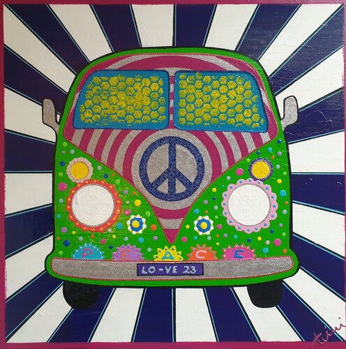SPLITTIBUS ON TOUR (Unikat) by Tini Jasper, Painting for Sale on Select